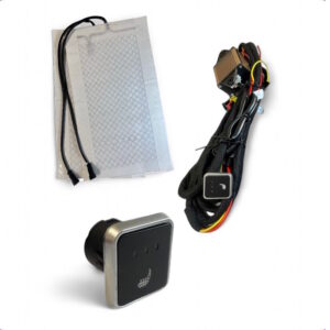 Kit incalzire scaun auto patrat argintiu